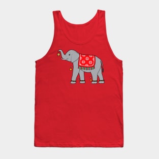 Elephant Dressed for the Holidays Tank Top